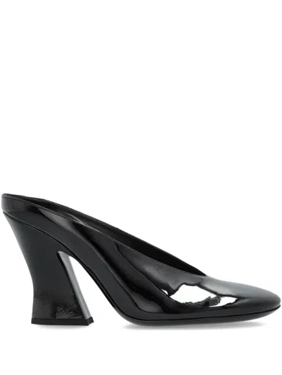 Givenchy Patent Leather Heeled Mules In Black