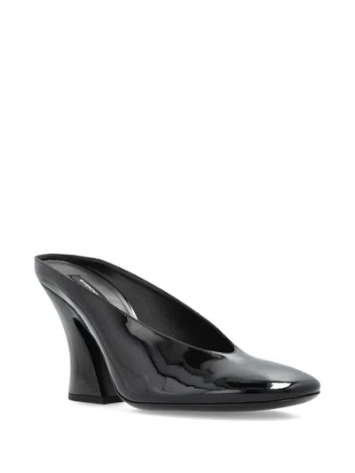 Givenchy Patent Leather Heeled Mules In Black