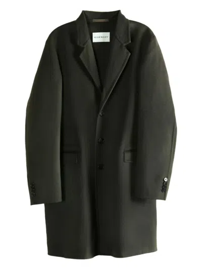 Givenchy Coat In Wool And Cashmere In Green