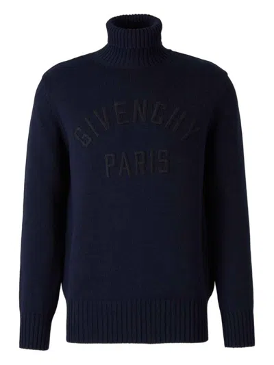 Givenchy Ribbed Turtleneck Jumper Cuffs Hem In Brown