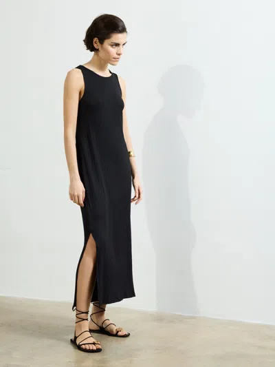 French Connection Mia Textured Jersey Long Dress  Dresses In Black