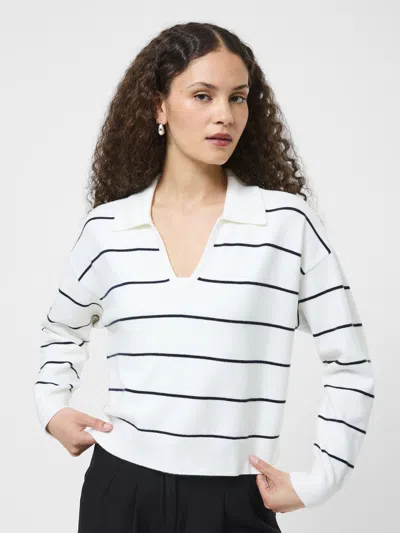French Connection Sloane Striped Sweater In Gray