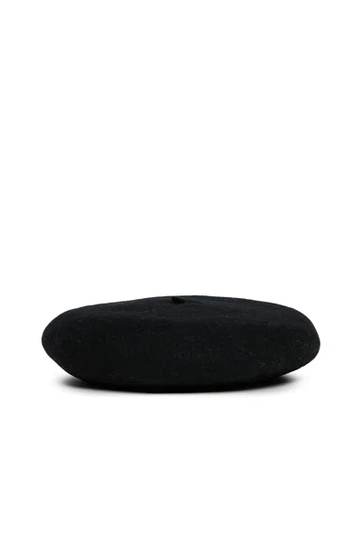 Marni Logo-embroidered Beret In Black