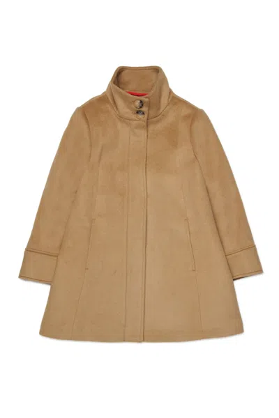Max & Co A-shape Wool-blend Long Coat In Brown