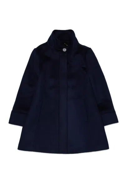 Max & Co A-shape Wool-blend Long Coat In Black