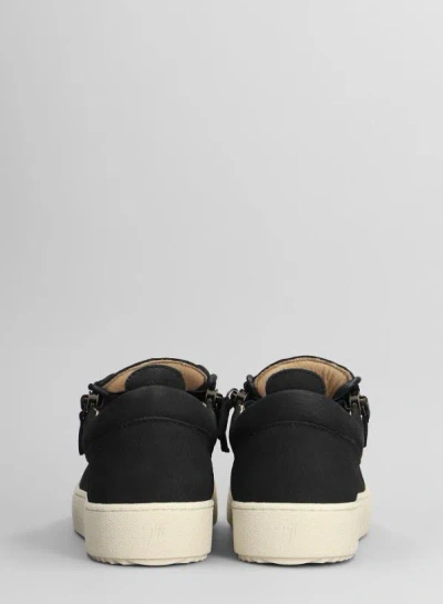Giuseppe Zanotti Zip-detail Lace-up Sneakers In Black