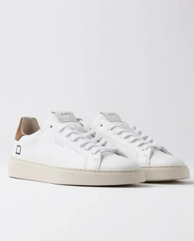 Date Levante Calf White-brown Sneaker In White