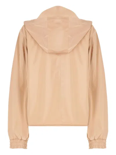 Rains Hooded Snap-button Rain Jacket In Neutral