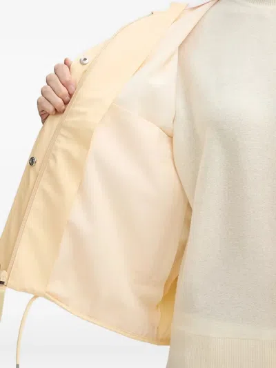 Rains Hooded Drawstring Jacket In Yellow