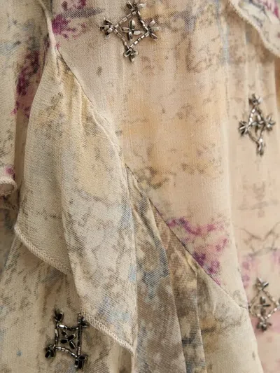 珠饰荷叶边罩衫