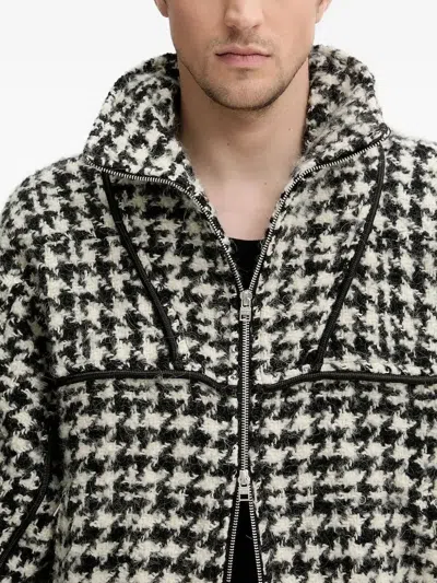 Iro Houndstooth Zip-front Jacket In Multi