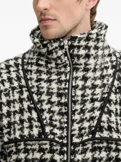 Iro Houndstooth Zip-front Jacket In Multi