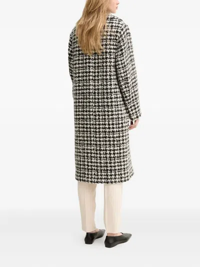 Iro Houndstooth Double-breasted Coat In Black
