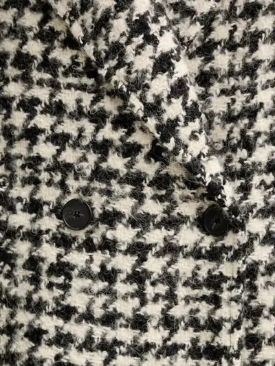 Iro Houndstooth Double-breasted Coat In Black