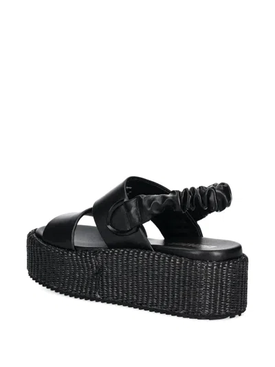 Blauer Platform Elastic-strap Sandals In Black