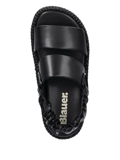 Blauer Platform Elastic-strap Sandals In Black