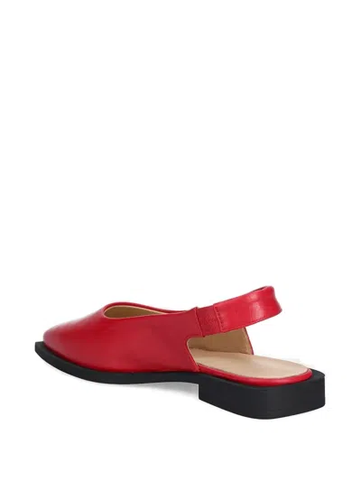 Copenhagen Slingback Pointed-toe Ballet Flats In Red