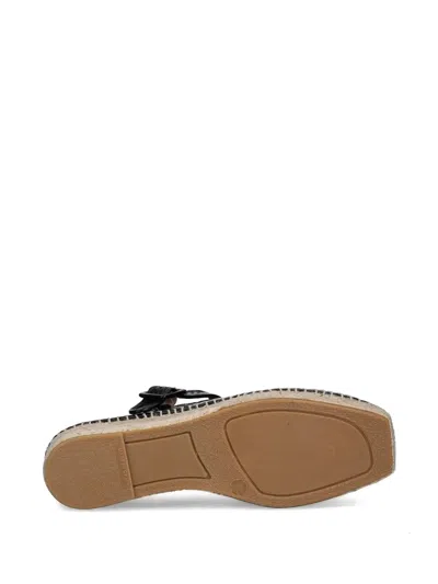 Billi Bi Perforated Buckle Espadrilles In Black