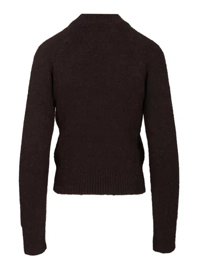 Dries Van Noten 09320-texas 2709 Crewneck Sweater Knitwear Brown In Black