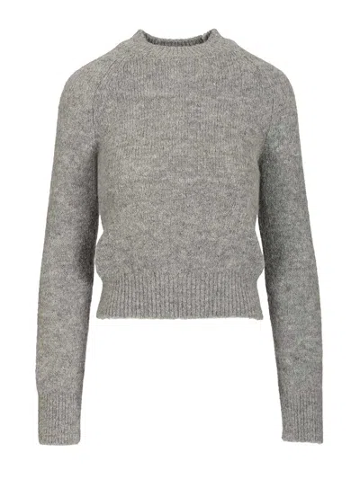 Dries Van Noten 09320-texas 2709 Crewneck Sweater Knitwear Grey In Gray