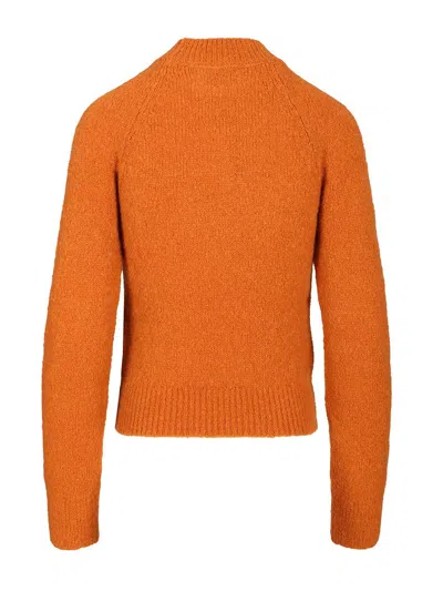 Dries Van Noten 09320-texas 2709 Crewneck Sweater Knitwear Orange In Orange