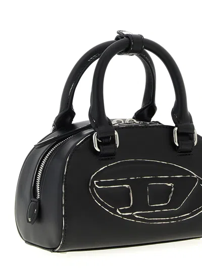 Diesel 1dr Dome Hand Bags Black In Black