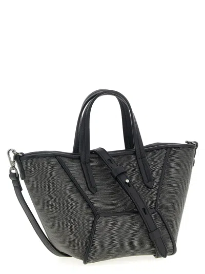 Brunello Cucinelli Precious Bc Duo Mini Bag In Grained Leather In Black