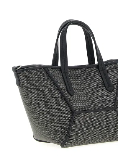 Brunello Cucinelli Precious Bc Duo Mini Bag In Grained Leather In Black