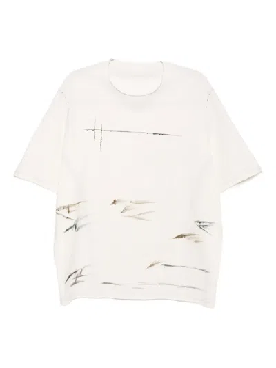 笔触感缀饰棉T恤