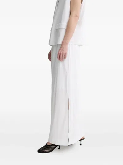 侧开衩超长半身裙