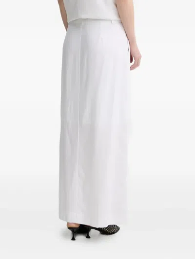 侧开衩超长半身裙