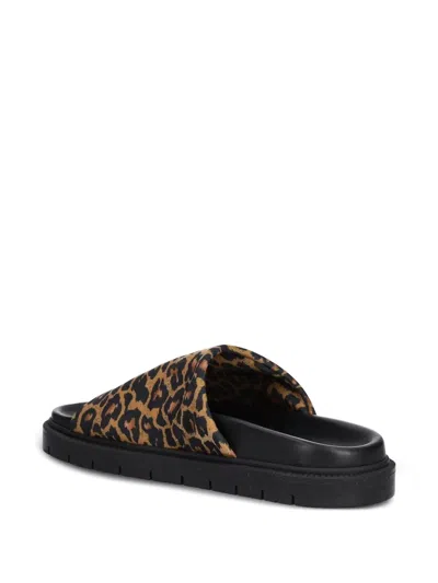 Copenhagen Leopard-print Sandals In Black