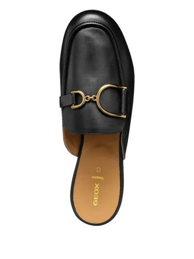 Geox Leather Flat Pumps In Black