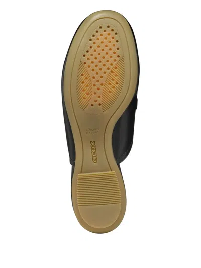 Geox Leather Flat Pumps In Black