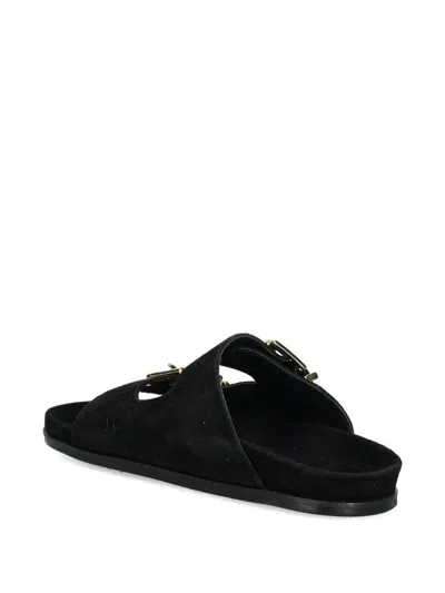 Billi Bi Double Buckle Slides In Black