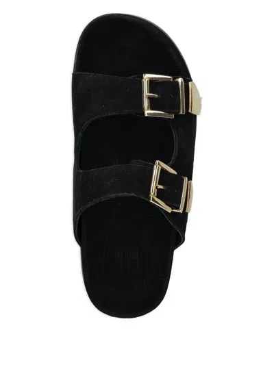 Billi Bi Double Buckle Slides In Black