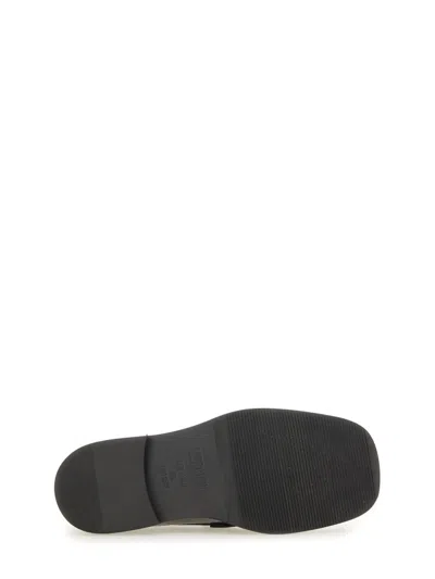 Moschino Brushed Calfskin Loafers In Black