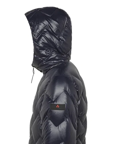 Peuterey Blue Chevron Quilted Duvet In Black