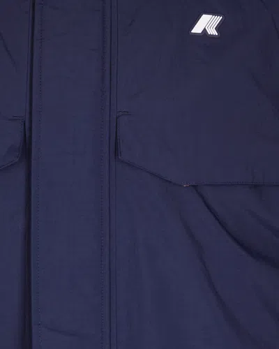 K-way Warm Ottoman Jacket With Windproof Features In Blue