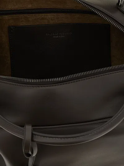 Brunello Cucinelli Medium Handbag Boston Explorer Style In Brown