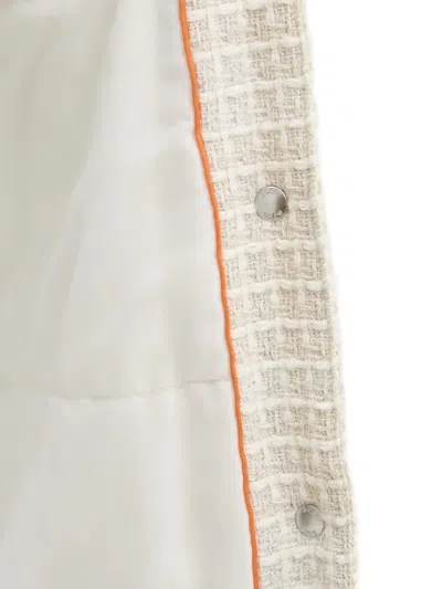 Hugo Boss Grid-pattern Jacket In Neutral