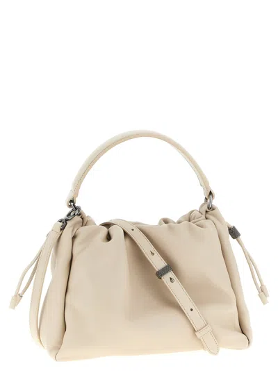 Brunello Cucinelli Bucket Mellow Hand Bags Beige