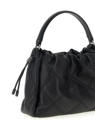 Brunello Cucinelli Bucket Mellow Hand Bags Black