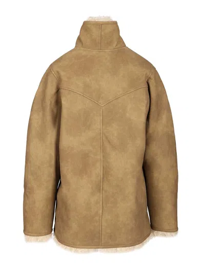Isabel Marant Étoile Clea-gc Coats Brown In Neutral