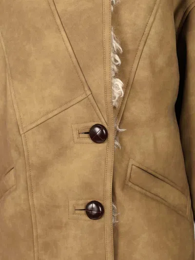 Isabel Marant Étoile Clea-gc Coats Brown In Neutral