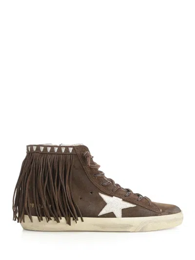 Golden Goose Francy With Fringes Suede Upper Toe Tongue And Fringes Glitter Star Sneakers Multicolor