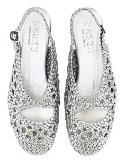 Hereu Slingback Sandal Empuria Metallic In Silver