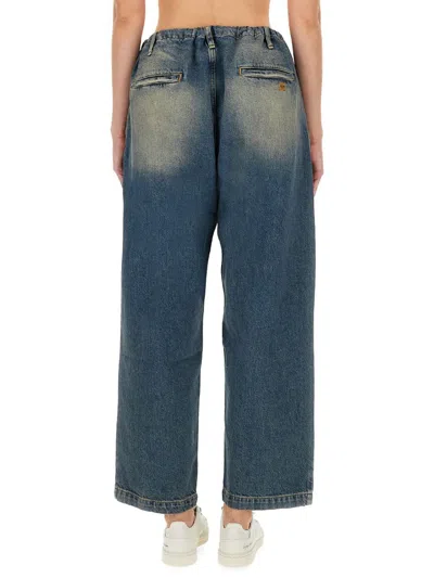 Moschino Jeans Cotton Denim Pants In Blue