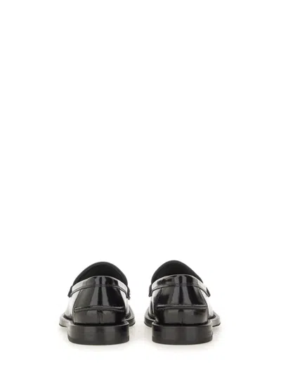 Moschino Classic Penny Loafer With Stacked Heel In Black