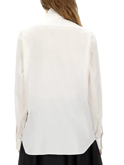 Moschino Cotton Poplin Jacquard Shirt In White